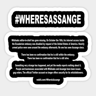 #Wheresassange Sticker